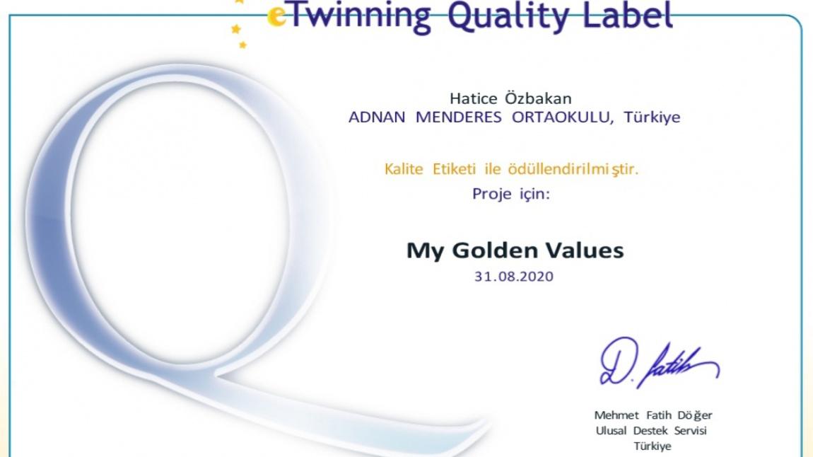 My golden Values-Benim Altın Değerlerim